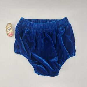 Yi Pei Ban Baby Girl Velvet Blue Boomers Size Newborn Diaper Cover